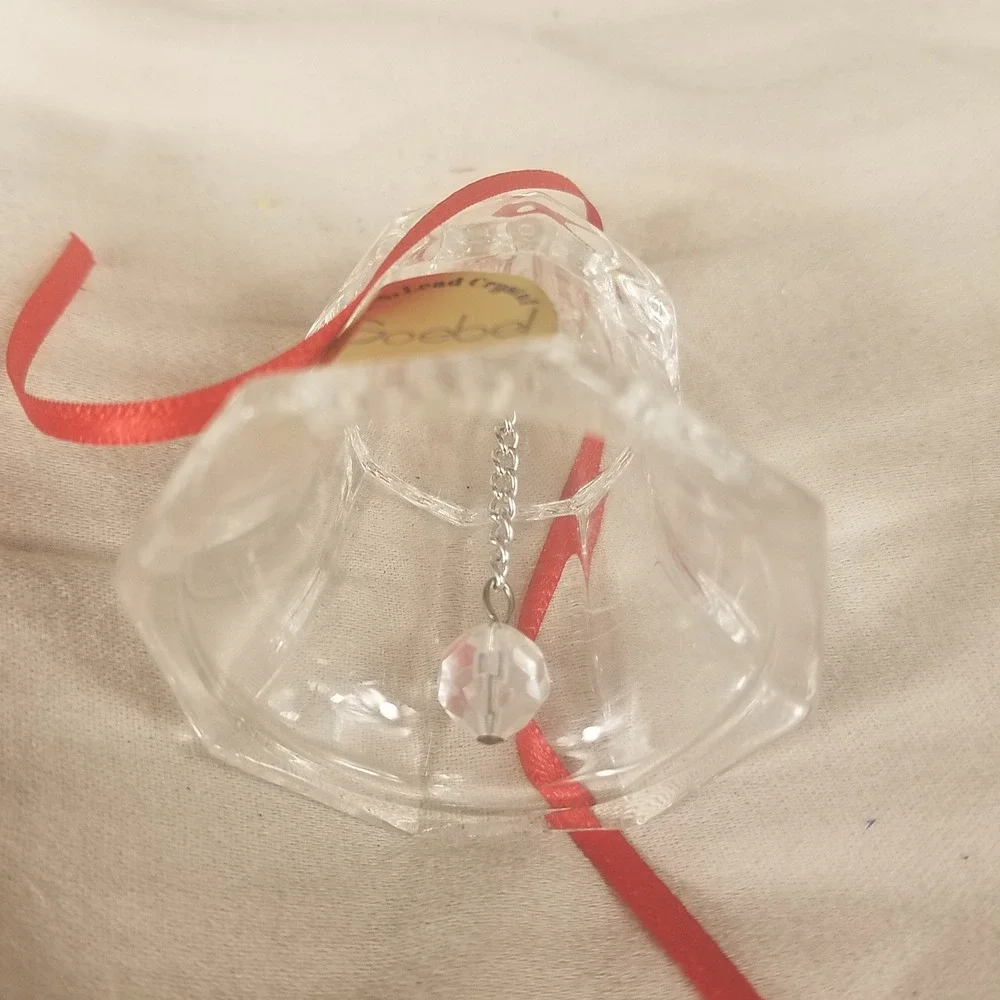 Goebel Crystal Bell Ornament Unisex OS Clear Excellent 24% Lead Crystal Faceted